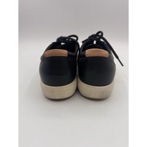 Ecco Sneakers Soft 7 Low Womens Size 9-9.5 Black Casual Walking Lace Up Shoes - Picture 6 of 16